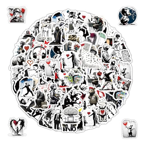 JDNFKG 100 Kunstgraffiti -Aufkleber, DIY -Kreative Aufkleber, Cartoon -Retro -Aufkleber, Geeignet Für Wasserbecher, Notizbücher, Skateboards. von JDNFKG