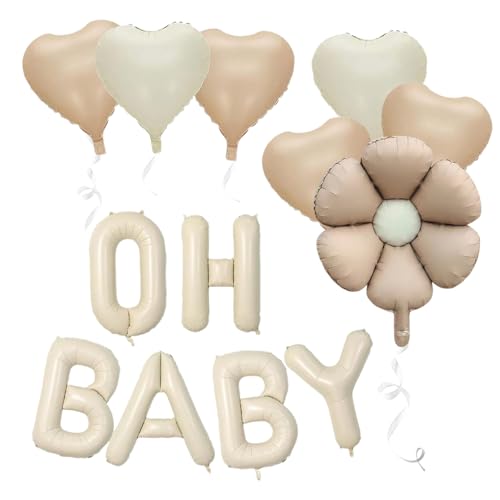 JDNFKG 13-Teilige Creme Oh Baby Geburtstag Ballon Set, Kreative Luftballons, Party-Szenen-Layout, Foto-Requisiten, Hintergrund-Wandlayout. JDNFKG 13-Teilige Creme Oh Baby Geburtstag Ballon Set, Kreative Luftballons, Party-Szenen-Layout, Foto-Requisiten, Hintergrund-Wandlayout. von JDNFKG