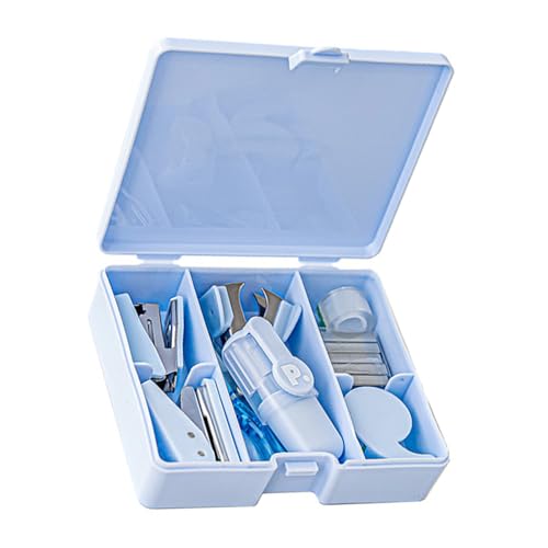 Bürobedarf, Schreibtisch-Organizer, Zubehör, inklusive Hefter, Klammerband, Marker, Heftklammerentferner, Papierstanzer, multifunktionaler Schreibtisch-Organizer, 8 Stück von JDNH