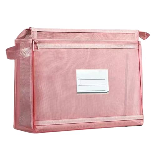 Doppellagige Dokumenten-Organizer-Tasche mit Etikettenfenster, transparente Aufbewahrungsbeutel, Dokumentenmappe, 32 x 26 x 6 cm, doppellagiges Federmäppchen von JDNH