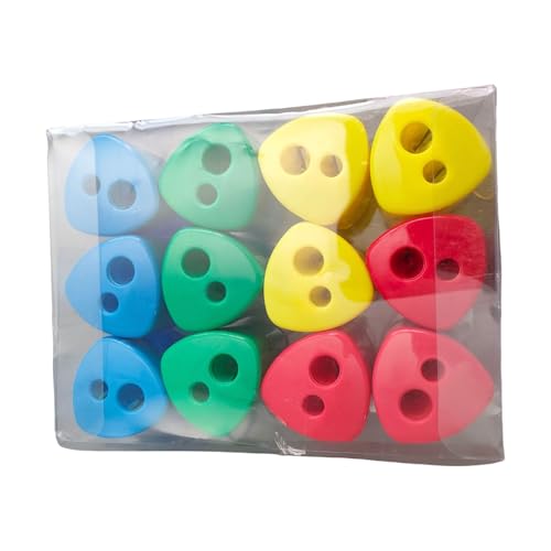 Doppellochspitzer für 8 mm - 11 mm Holzzeichenstifte, Skizzenstift, weiche harte Kohle, Schule, Bürobedarf, Doppellochspitzer, tragbar, 12 Stück Doppellochspitzer für 8 mm - 11 mm Holzzeichenstifte, Skizzenstift, weiche harte Kohle, Schule, Bürobedarf, Doppellochspitzer, tragbar, 12 Stück von JDNH