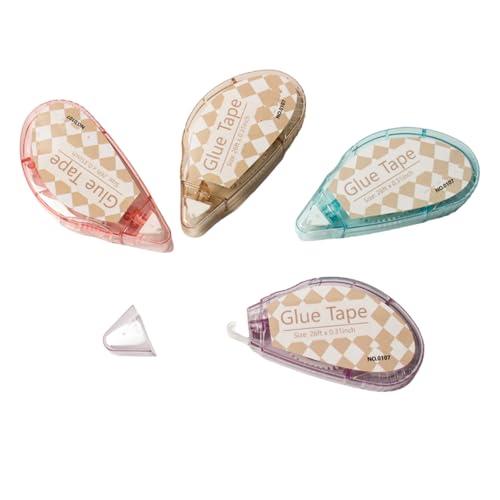 Doppelseitiges Klebeband-Roller, 8 mm x 8 m, doppelseitiges Klebeband für Kartenherstellung, Scrapbooking, Alben, insgesamt 32 m, Kleberolle für Fotoalbum, 4 Stück von JDNH