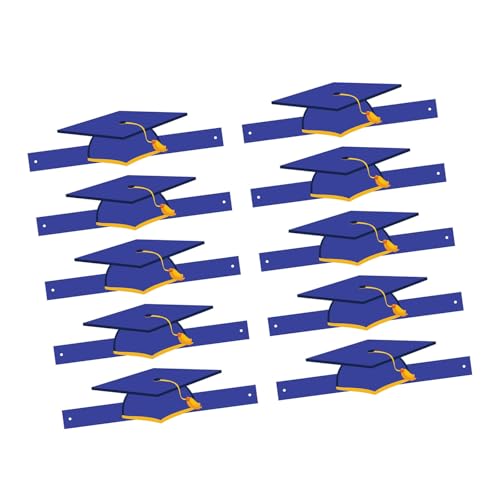 JDNH Bunte Papier-Abschlusshüte für Schulveranstaltungen und Feiern, einfache Montage, Quasten, Kopfbedeckung, Party-Dekoration, Klassenzimmer, Abschlussdekorationen, 10 Stück JDNH Bunte Papier-Abschlusshüte für Schulveranstaltungen und Feiern, einfache Montage, Quasten, Kopfbedeckung, Party-Dekoration, Klassenzimmer, Abschlussdekorationen, 10 Stück von JDNH