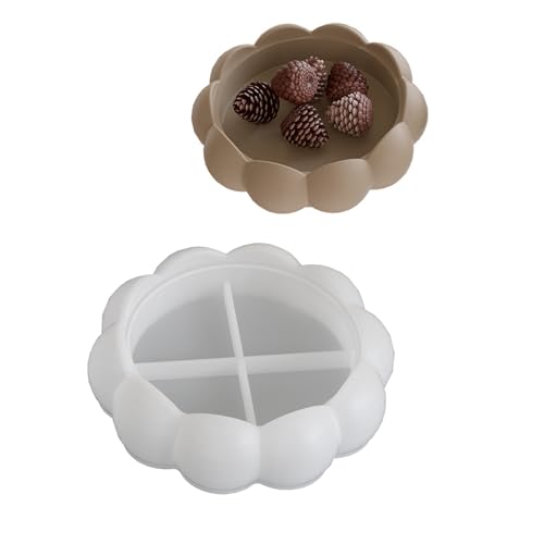 JDNH Einfach zu verwendende Silikonform für dekorative Tabletts mit einzigartiger Blumenform, geeignet für die Herstellung von Schmucktellern JDNH Einfach zu verwendende Silikonform für dekorative Tabletts mit einzigartiger Blumenform, geeignet für die Herstellung von Schmucktellern von JDNH