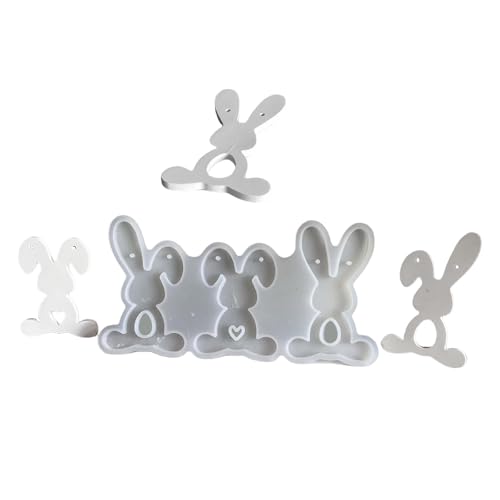 JDNH Mehrzweck-Kaninchen-Bastelform, robust, aus Silikon, leicht zu entformen, tragbar für Heimdekoration JDNH Mehrzweck-Kaninchen-Bastelform, robust, aus Silikon, leicht zu entformen, tragbar für Heimdekoration von JDNH