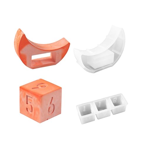 JDNH Silikon-Block-Kalenderformen-Set mit Zahlenwürfeln, Silikonformen und Harzständerformen für Epoxidharz, Schreibtischkalender JDNH Silikon-Block-Kalenderformen-Set mit Zahlenwürfeln, Silikonformen und Harzständerformen für Epoxidharz, Schreibtischkalender von JDNH