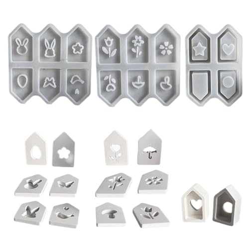 JDNH Tragbare Silikonformen für 3D-Hausformen, geeignet für Hobbybäcker und professionelle Konditoren, 3 Stück JDNH Tragbare Silikonformen für 3D-Hausformen, geeignet für Hobbybäcker und professionelle Konditoren, 3 Stück von JDNH