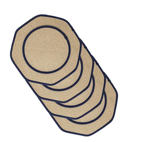 Set mit 4 Vintage-Tischsets, Naturfaser, hitzebeständig, leicht zu reinigen, Tischset für Zuhause, Restaurant, leicht zu reinigen, Familien-Tischset Set mit 4 Vintage-Tischsets, Naturfaser, hitzebeständig, leicht zu reinigen, Tischset für Zuhause, Restaurant, leicht zu reinigen, Familien-Tischset von JDNH