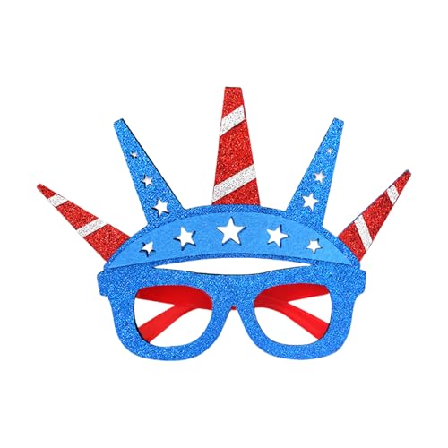 Unabhängigkeitstag Flagge druckt Brille rot blau und weiß für 4. Juli Party-Dekoration von JDNH