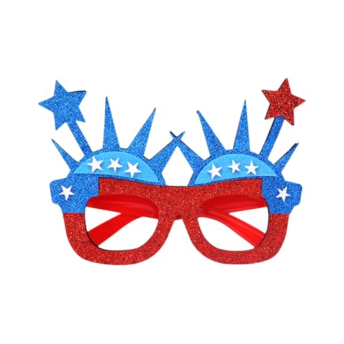 Unabhängigkeitstag Flagge druckt Brille rot blau und weiß für 4. Juli Party-Dekoration von JDNH