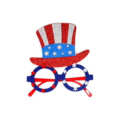 Unabhängigkeitstag Flagge druckt Brille rot blau und weiß für 4. Juli Party-Dekoration von JDNH