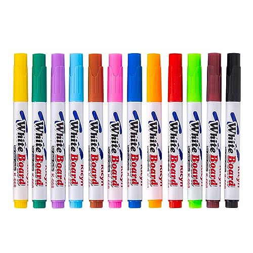 JDXun 12 Farben Whiteboard Marker, Whiteboard Stifte, Abwischbare Stifte für Zuhause Schule oder Büro von JDXun