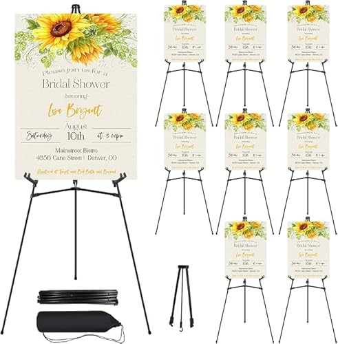 JEAWIWI 6 schwarze Staffelei-Ständer für Hochzeitsschilder, 165 cm, verstellbare Metall-Staffelei für Ausstellung, tragbare Klappstaffelei für Hochzeit, Ausstellung, Kunst, Poster mit tragbaren JEAWIWI 6 schwarze Staffelei-Ständer für Hochzeitsschilder, 165 cm, verstellbare Metall-Staffelei für Ausstellung, tragbare Klappstaffelei für Hochzeit, Ausstellung, Kunst, Poster mit tragbaren von JEAWIWI