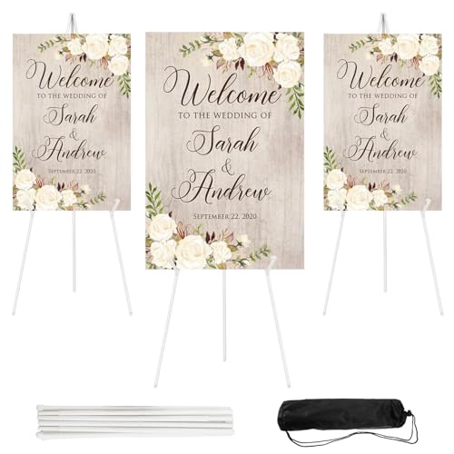 JEAWIWI Staffelei-Ständer für Schilder, 167,8 cm, leicht, verstellbar, Kunstposter-Board-Ständer für Ausstellung, Hochzeit, Willkommensschild, weißer Metall-Staffelei-Ständer zum Malen mit tragbarer JEAWIWI Staffelei-Ständer für Schilder, 167,8 cm, leicht, verstellbar, Kunstposter-Board-Ständer für Ausstellung, Hochzeit, Willkommensschild, weißer Metall-Staffelei-Ständer zum Malen mit tragbarer von JEAWIWI