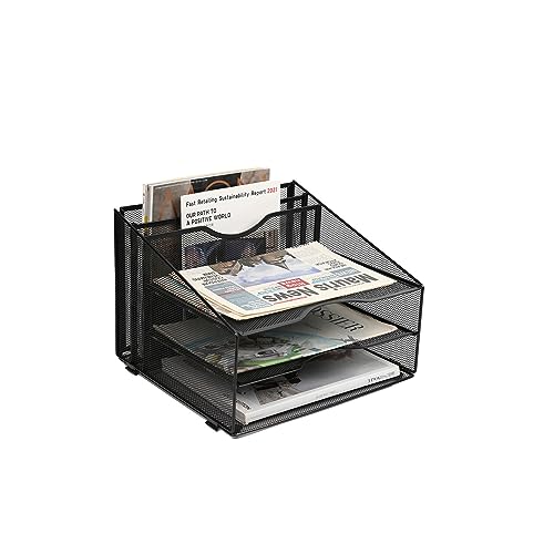 JEBELE 3 stufiger Schreibtisch Organizer für Dokumente Schreibtischablage A4 Papierablage mit Mesh Büroorganizer Fach Büro Aufbewahrungssystem für Aktenordner Papierstapel Zeitschriften,Schwarz JEBELE 3 stufiger Schreibtisch Organizer für Dokumente Schreibtischablage A4 Papierablage mit Mesh Büroorganizer Fach Büro Aufbewahrungssystem für Aktenordner Papierstapel Zeitschriften,Schwarz von JEBELE