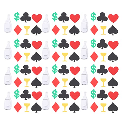 JECOMPRIS 1 Packung Poker Themen Konfetti Bunte Tischdekoration für Partys Packung für Las Vegas Themenfeiern und Unvergessliche Feiern von JECOMPRIS