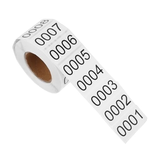 JECOMPRIS 1 Rolle Seriennummernaufkleber Aufkleber mit Inventarnummer Etikett mit Inventarnummer nummerierter Aufkleber Inventarabziehbilder nummeriertes Aufkleberetikett PVC Weiß JECOMPRIS 1 Rolle Seriennummernaufkleber Aufkleber mit Inventarnummer Etikett mit Inventarnummer nummerierter Aufkleber Inventarabziehbilder nummeriertes Aufkleberetikett PVC Weiß von JECOMPRIS