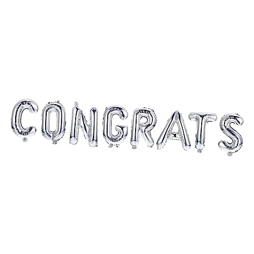 JECOMPRIS 1 Satz Aluminiumfolie Abschlussballon Kreative Party Dekoration für Graduierungsfeiern Hochzeiten und Feste mit Einzigartigem Alphabet Design Bänder und Strohhalme JECOMPRIS 1 Satz Aluminiumfolie Abschlussballon Kreative Party Dekoration für Graduierungsfeiern Hochzeiten und Feste mit Einzigartigem Alphabet Design Bänder und Strohhalme von JECOMPRIS