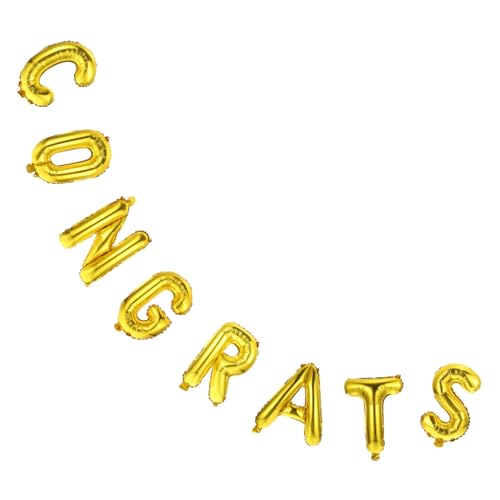 JECOMPRIS 1 Satz Graduation Ballon Metallic Congrats Luftballons für Abschlussfeier Dekoration Geschenkband für Festliche Anlässe und Feierliche Szenen JECOMPRIS 1 Satz Graduation Ballon Metallic Congrats Luftballons für Abschlussfeier Dekoration Geschenkband für Festliche Anlässe und Feierliche Szenen von JECOMPRIS