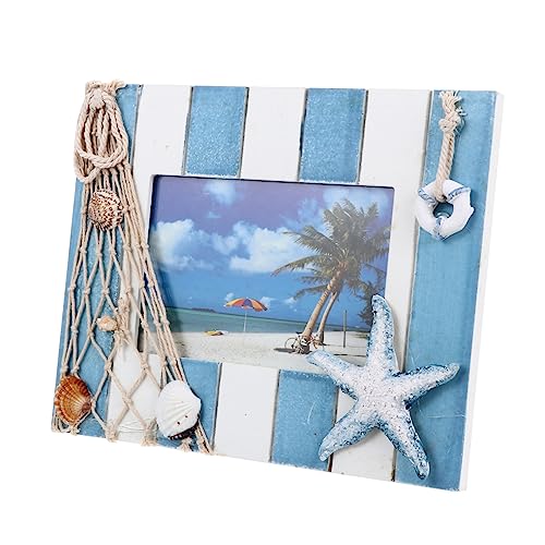 JECOMPRIS 1 Stück Mediterraner Holz Fotorahmen mit Seestern Dekorativer Bilderrahmen für Schreibtisch Geeignet für Wohnzimmer und Schlafzimmer Verarbeitet und Gestaltet für Erinnerungsfotos JECOMPRIS 1 Stück Mediterraner Holz Fotorahmen mit Seestern Dekorativer Bilderrahmen für Schreibtisch Geeignet für Wohnzimmer und Schlafzimmer Verarbeitet und Gestaltet für Erinnerungsfotos von JECOMPRIS