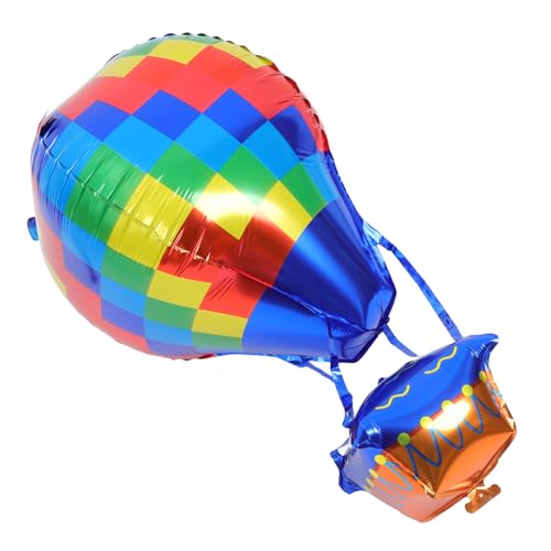 JECOMPRIS 10 Stück Heißluftballon luftballons Partyballons aus Aluminium Kinderzimmer hängende Dekoration Reisethemenparty Hochzeitsballondekorationen Party Folienballons Ballonspielzeug PVC von JECOMPRIS
