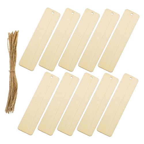 JECOMPRIS 10 Stück Teiliges Holz Lesezeichen Blanko Bemalen und Basteln Doppelseitig Beschreibbar Robustes DIY Holzornament für Personalisierte Buchzeichen und Dekorationen JECOMPRIS 10 Stück Teiliges Holz Lesezeichen Blanko Bemalen und Basteln Doppelseitig Beschreibbar Robustes DIY Holzornament für Personalisierte Buchzeichen und Dekorationen von JECOMPRIS