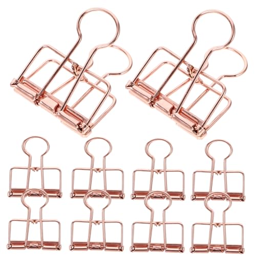 JECOMPRIS 10 Stück Teiliges Metall Faltklammern Vintage Büroklammern für Papier Notizen und Dokumente Vielseitige Binder Clips für Bürobedarf und Organisation JECOMPRIS 10 Stück Teiliges Metall Faltklammern Vintage Büroklammern für Papier Notizen und Dokumente Vielseitige Binder Clips für Bürobedarf und Organisation von JECOMPRIS