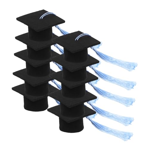 JECOMPRIS 10 Stück Teiliges Mini Graduation Caps mit Quaste Cupcake Toppers für Abschlussfeier Vielseitige Tortendeko und Tischdeko für Abi und Bachelor Party JECOMPRIS 10 Stück Teiliges Mini Graduation Caps mit Quaste Cupcake Toppers für Abschlussfeier Vielseitige Tortendeko und Tischdeko für Abi und Bachelor Party von JECOMPRIS