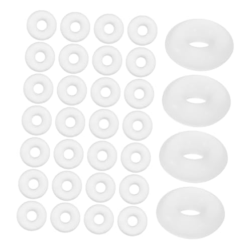 JECOMPRIS 100 Stück Armband Gummiring Abstandshalter für Perlenstopper ring abstandshalter Schmuck Quetschperlen Ringabstandshalter Halskette Abstandshalter Perlenringe Weiß JECOMPRIS 100 Stück Armband Gummiring Abstandshalter für Perlenstopper ring abstandshalter Schmuck Quetschperlen Ringabstandshalter Halskette Abstandshalter Perlenringe Weiß von JECOMPRIS