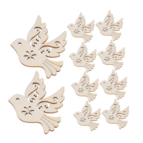 JECOMPRIS 100 Stück Friedenstaube Anhänger Unfertige Formen Bastelanhänger zum Bemalen DIY Holzfiguren Basteln Naturholz Deko für Fenster Wand Tisch JECOMPRIS 100 Stück Friedenstaube Anhänger Unfertige Formen Bastelanhänger zum Bemalen DIY Holzfiguren Basteln Naturholz Deko für Fenster Wand Tisch von JECOMPRIS