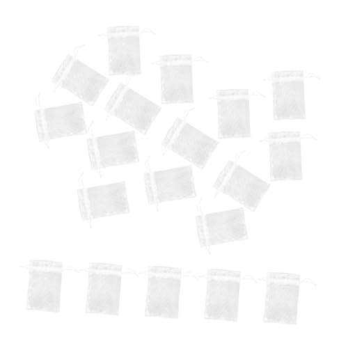 JECOMPRIS 100 Stück Organzabeutel Halskettenbeutel Gazebeutel Armband Taschen Schmuckbeutel Tasche Mit Kordelzug Kleiner Beutel Sachet-beutel Kleine Geschenktüten Weiß von JECOMPRIS