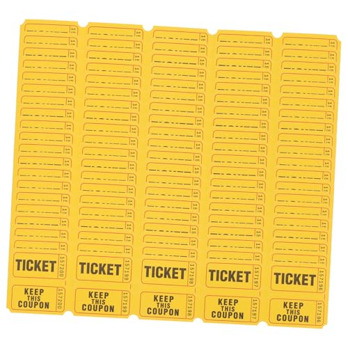 JECOMPRIS 100 Stück Raffle Tickets Tickets für Veranstaltungen Leicht zu Lagern und Einfach zu Verwenden für Feiern und Spiele Gelb JECOMPRIS 100 Stück Raffle Tickets Tickets für Veranstaltungen Leicht zu Lagern und Einfach zu Verwenden für Feiern und Spiele Gelb von JECOMPRIS