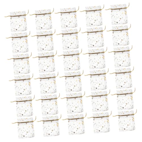 JECOMPRIS 100Stücke Organza Geschenktüten mit Kordelzug Atmungsaktive Meshbeutel mit Stern und Mondmuster für Schmuck und Partys JECOMPRIS 100Stücke Organza Geschenktüten mit Kordelzug Atmungsaktive Meshbeutel mit Stern und Mondmuster für Schmuck und Partys von JECOMPRIS