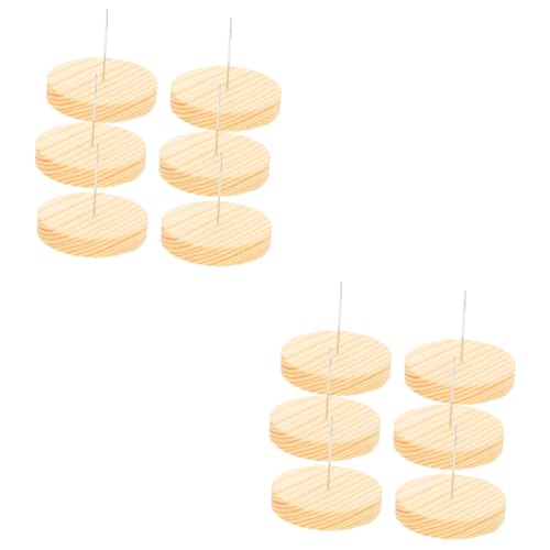 JECOMPRIS 12 Sätze Holzbasis -Ornament ausstellungsständer dekoration DIY Puppenständer Holz Puppenständer Holz Puppenpräsentation filz tragbares Schaugestell für Puppen Puppenhalter Metall von JECOMPRIS