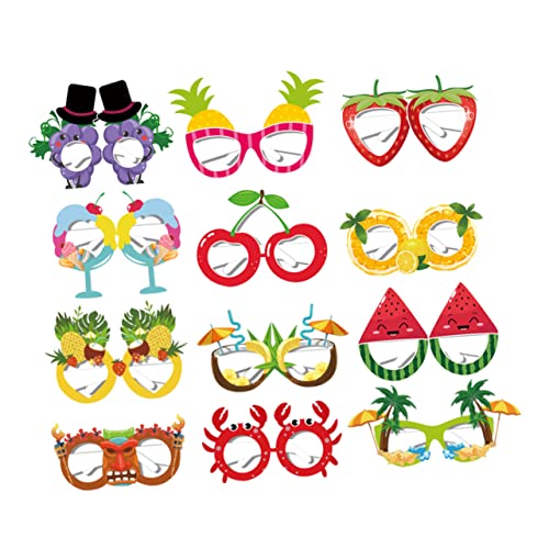 JECOMPRIS 12 Stück Sommerbrillen Lustige Hawaii Fotorequisiten für Strand und Luau Partys Früchte Sommer für Karneval und Tropische Feiern JECOMPRIS 12 Stück Sommerbrillen Lustige Hawaii Fotorequisiten für Strand und Luau Partys Früchte Sommer für Karneval und Tropische Feiern von JECOMPRIS
