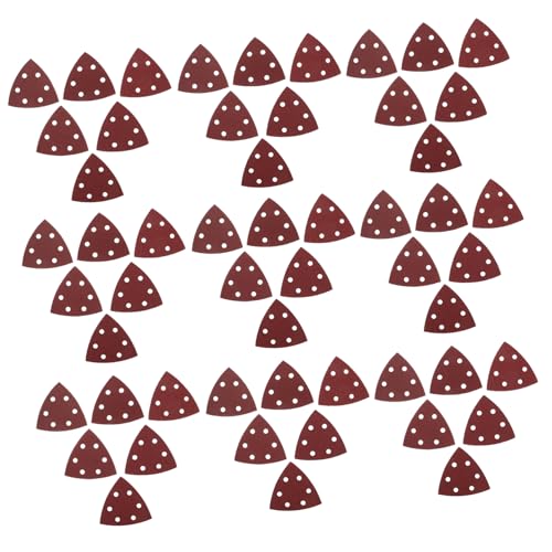 JECOMPRIS 120 Stück dreieckiges Schleifpapier Holzschleifer Metallschleifen Schleifpapier für Glas Schleifpapier zum Schleifen von Metall Sandpapierblöcke Aluminiumoxid Brown von JECOMPRIS