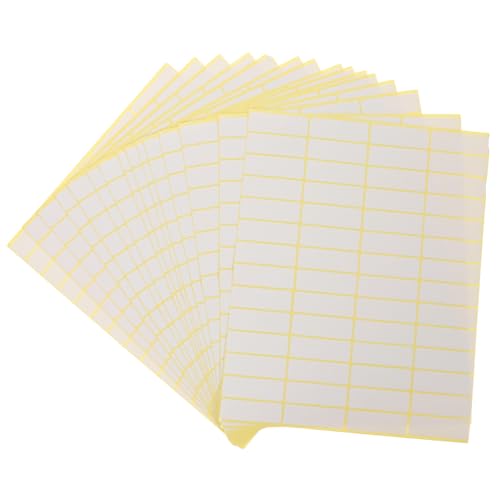JECOMPRIS 15 Blatt Preisschild Aufkleber Etiketten Klebstoff klebrig aufkleber zum beschriften Kleine Preisschilder Etikettierungsaufkleber Preisaufkleber für den Einzelhandel klein Weiß von JECOMPRIS