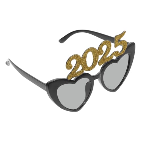 JECOMPRIS 1Paar Herzförmige Zahlenbrillen Für Neujahrspartys Foto Requisite Glitzernde Partybrillen Für Kreative Spaß Accessoire Für Feiern Und Anlässe von JECOMPRIS