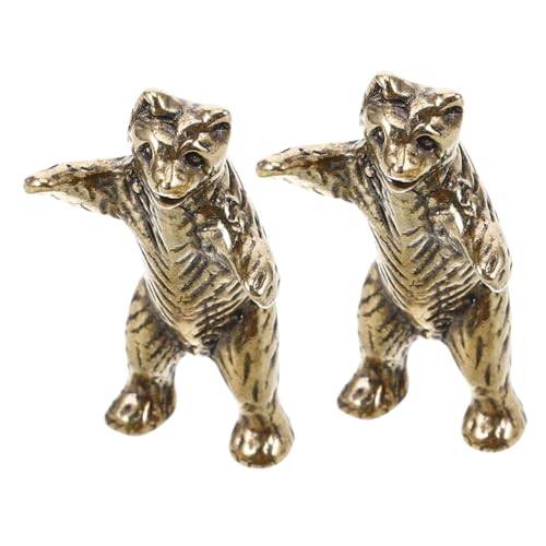 JECOMPRIS 2 Stück Bärenverzierung Tierskulpturen Messing-Handwerksdekor Miniaturtiere aus Messing kleine Desktop-Dekoration Schreibtischbär -Mini -Figur Miniatur-Messingornamente Golden JECOMPRIS 2 Stück Bärenverzierung Tierskulpturen Messing-Handwerksdekor Miniaturtiere aus Messing kleine Desktop-Dekoration Schreibtischbär -Mini -Figur Miniatur-Messingornamente Golden von JECOMPRIS