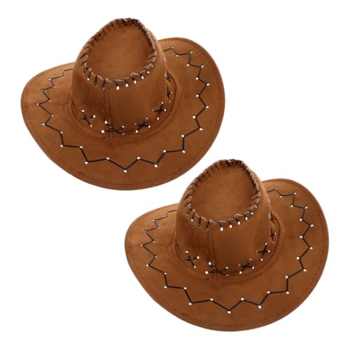 JECOMPRIS 2 Stück Cowboyhut Atmungsaktiv Perforierter Westernhut mit Breiter Krempe Vintage Stil Kopfumfang Geeignet für Jungen und Mädchen Party und Kostümzubehör JECOMPRIS 2 Stück Cowboyhut Atmungsaktiv Perforierter Westernhut mit Breiter Krempe Vintage Stil Kopfumfang Geeignet für Jungen und Mädchen Party und Kostümzubehör von JECOMPRIS