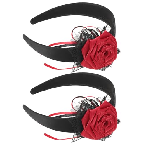 JECOMPRIS 2 Stück Halloween Geisterbraut Kopfschmuck: Blumenhaarband mit künstlichen Rosen – Halloween-Kopfbedeckung für Geisterhaus-Dekoration und Kostümzubehör JECOMPRIS 2 Stück Halloween Geisterbraut Kopfschmuck: Blumenhaarband mit künstlichen Rosen – Halloween-Kopfbedeckung für Geisterhaus-Dekoration und Kostümzubehör von JECOMPRIS