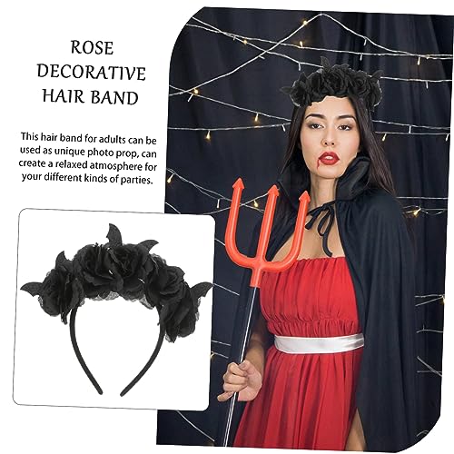 JECOMPRIS 2 Stück Halloween Haarreif mit Schwarzer Fledermaus und Rosenblüte Leichtes Party Haarband für Damen Wiederverwendbar Dekoratives Accessoire für Halloween Kostüm und Karneval JECOMPRIS 2 Stück Halloween Haarreif mit Schwarzer Fledermaus und Rosenblüte Leichtes Party Haarband für Damen Wiederverwendbar Dekoratives Accessoire für Halloween Kostüm und Karneval von JECOMPRIS