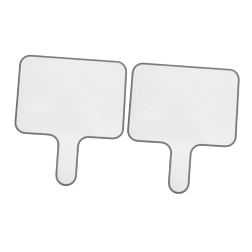JECOMPRIS 2 Stück Handheld Whiteboard Dry Erase Boards Beidseitig Beschreibbar Abwischbar mit Grauem Rand für Klassenzimmer Spiele Interaktive Antworttafeln von JECOMPRIS
