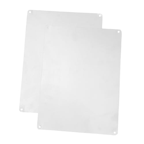 JECOMPRIS 2 Stück Leeres Aluminiumschild Sublimationszeichenrohlinge Sublimations-metallschild Leer Leere Metallplatte Weiße Zeichenrohlinge Leere Schilder Im Freien Aluminium Silber von JECOMPRIS