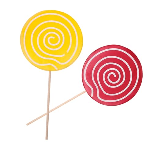 JECOMPRIS 2 Stück Lutscher Fotorequisiten Simulation Lollipop Dekoration für Kreative Anlässe Durchmesser Gelb und Fotorequisiten für Partys und Kinderfotografie JECOMPRIS 2 Stück Lutscher Fotorequisiten Simulation Lollipop Dekoration für Kreative Anlässe Durchmesser Gelb und Fotorequisiten für Partys und Kinderfotografie von JECOMPRIS