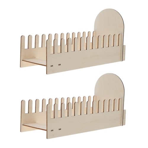 JECOMPRIS 2 Stück Teiliges DIY Holz Karten Display Regal Stabiles Tragbares Holzständer für Grußkarten Postkarten Fotos Kompakter Organizer für Tisch Büro Kreative Dekoration von JECOMPRIS