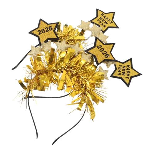 JECOMPRIS 2 Stück Teiliges Silvester Haarreif mit Glitzer Sternen und Happy Year Leichtes Festliches Party Accessoire für Mädchen und Familienfeiern JECOMPRIS 2 Stück Teiliges Silvester Haarreif mit Glitzer Sternen und Happy Year Leichtes Festliches Party Accessoire für Mädchen und Familienfeiern von JECOMPRIS
