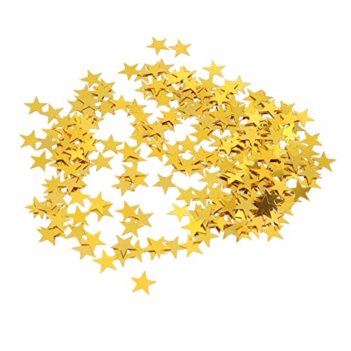 JECOMPRIS 2000 Stück Pentagramm Konfetti Goldfarben Kleine Tischdeko für Party Geburtstag Hochzeit Buntes Papierkonfetti zum Basteln und Dekorieren Glitzernde Festdekoration von JECOMPRIS