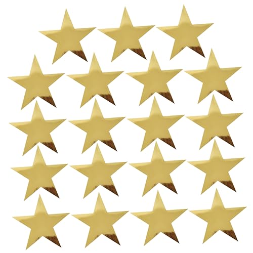 JECOMPRIS 25 Stück Teiliges Goldene Papiersterne Beschreibbare Stern Dekoration für Hochzeit Party Festival Leichte Konfetti Papiersterne als Foto Requisiten und Wanddeko von JECOMPRIS
