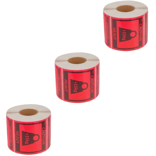 JECOMPRIS 3 Rollen Schweres Warnlabel ziehen um Verpackung schwerer Aufkleber sich bewegendes Band Etiketten Vorsicht, schwere Aufkleber Schwerer Team-Lift-Label rot JECOMPRIS 3 Rollen Schweres Warnlabel ziehen um Verpackung schwerer Aufkleber sich bewegendes Band Etiketten Vorsicht, schwere Aufkleber Schwerer Team-Lift-Label rot von JECOMPRIS